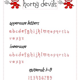 Desktop Publishing: Horny Devils Typefont